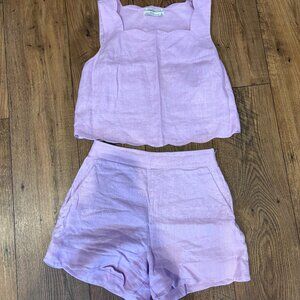 Abercrombie & Fitch Linen Matching Short Set